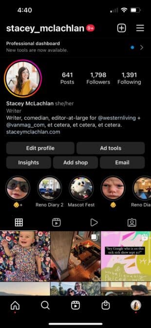 Select the highlight to convert to Instagram Reel