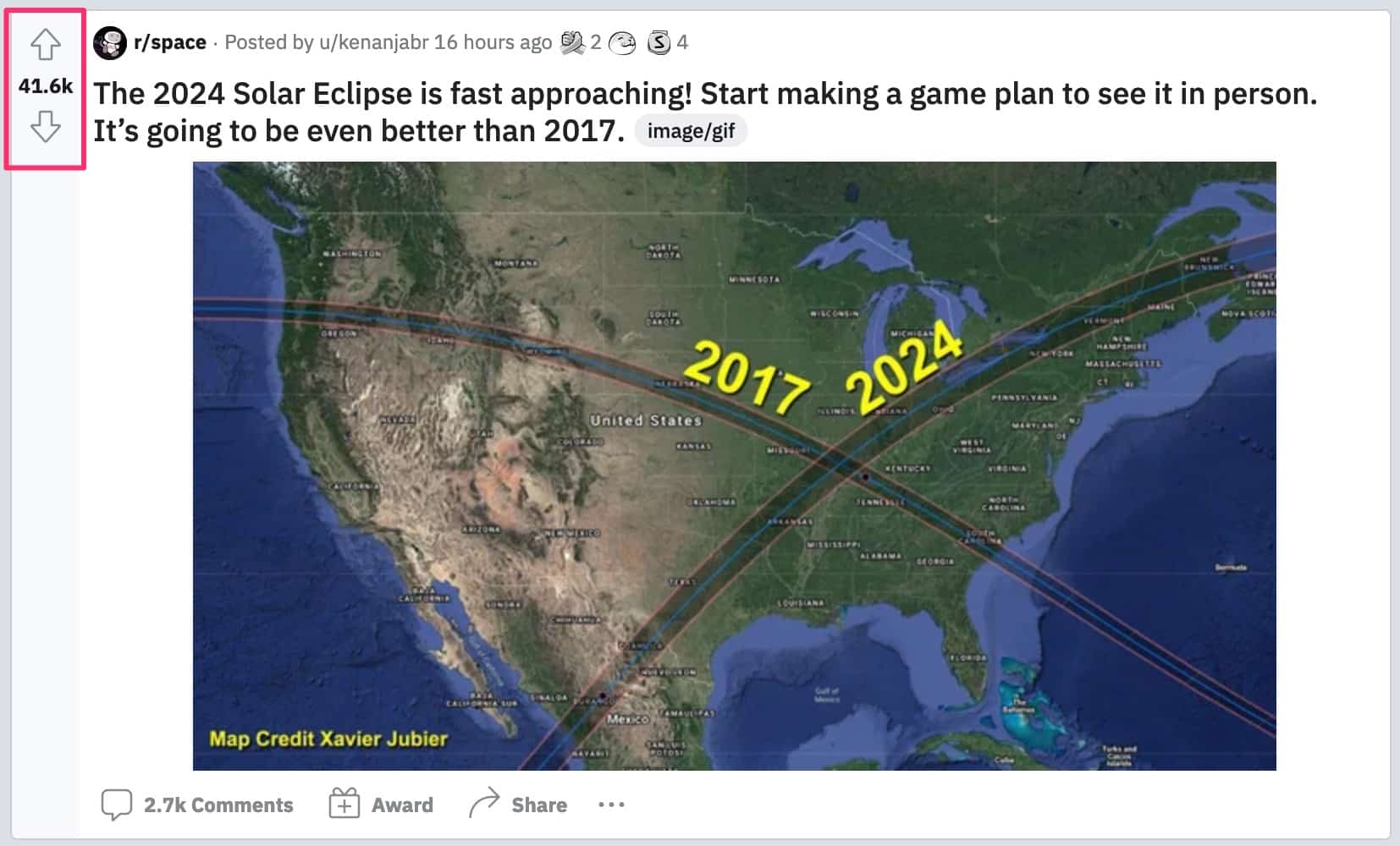 2024 solar eclipse upvoted post
