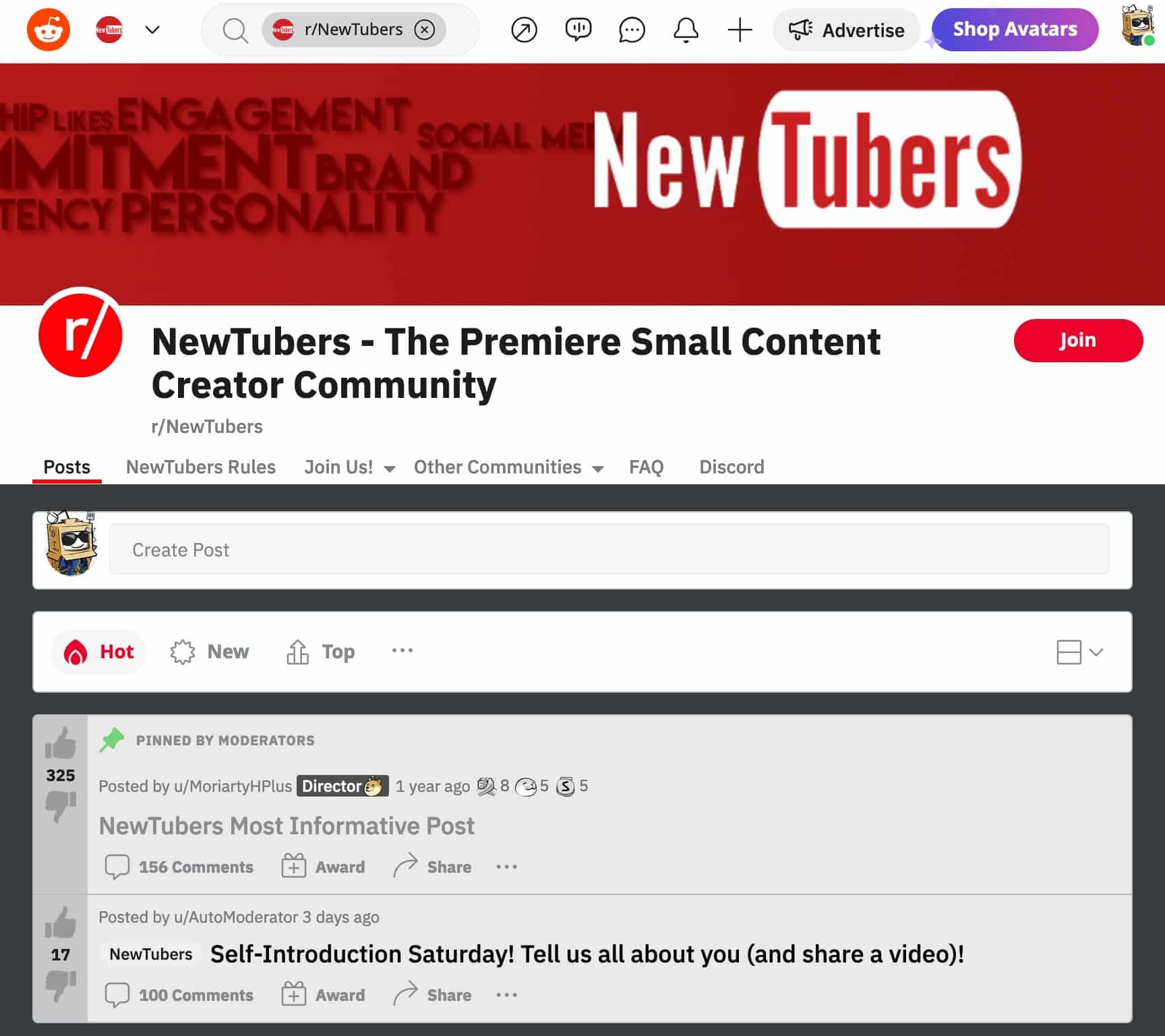 NewTubers the premiere small content creator community