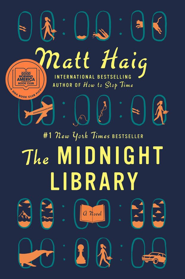 Book cover of popular Booktok book "The Midnight Library"