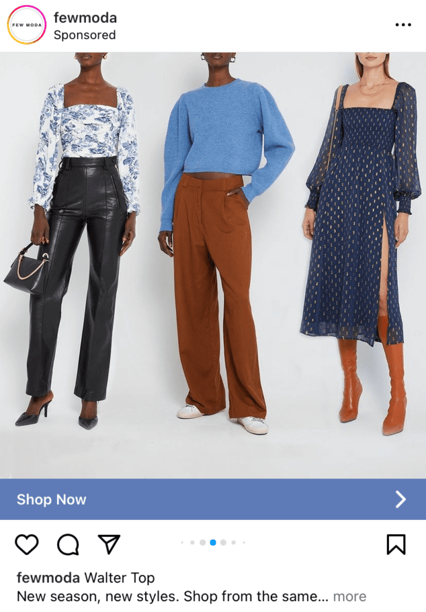 Few Moda walter top seasonal collection blue colors