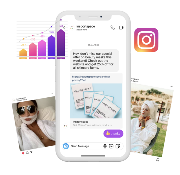 insportspace beauty mask discount Instagram DM
