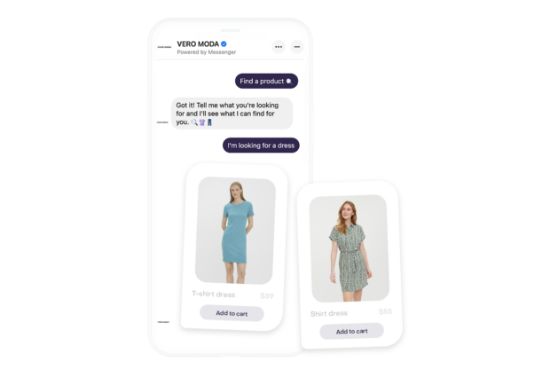 Vero Modo dress options chatbot