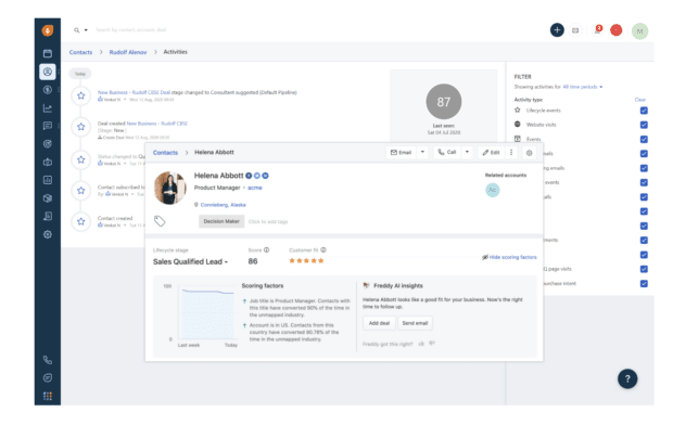 Freshsales CRM sales qualified lead