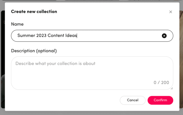 create new collection summer 2023 content ideas
