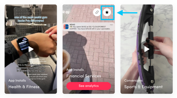save TikTok ads to collection