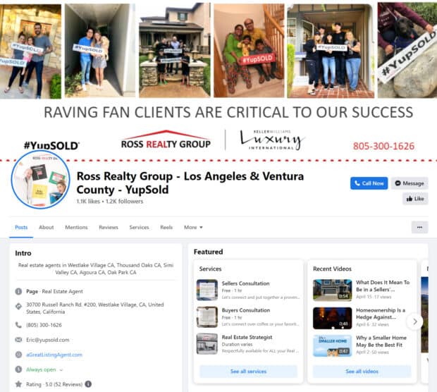 Ross Realty Group Facebook page