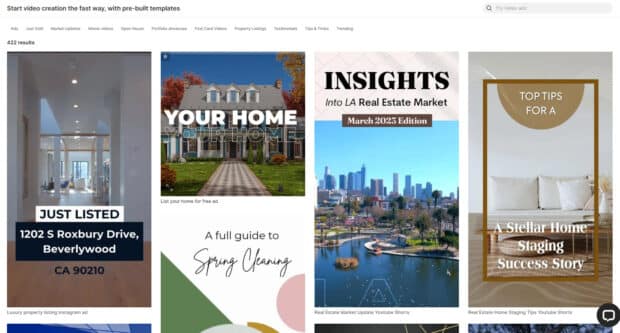 real-estate video templates from InVideo’s template library