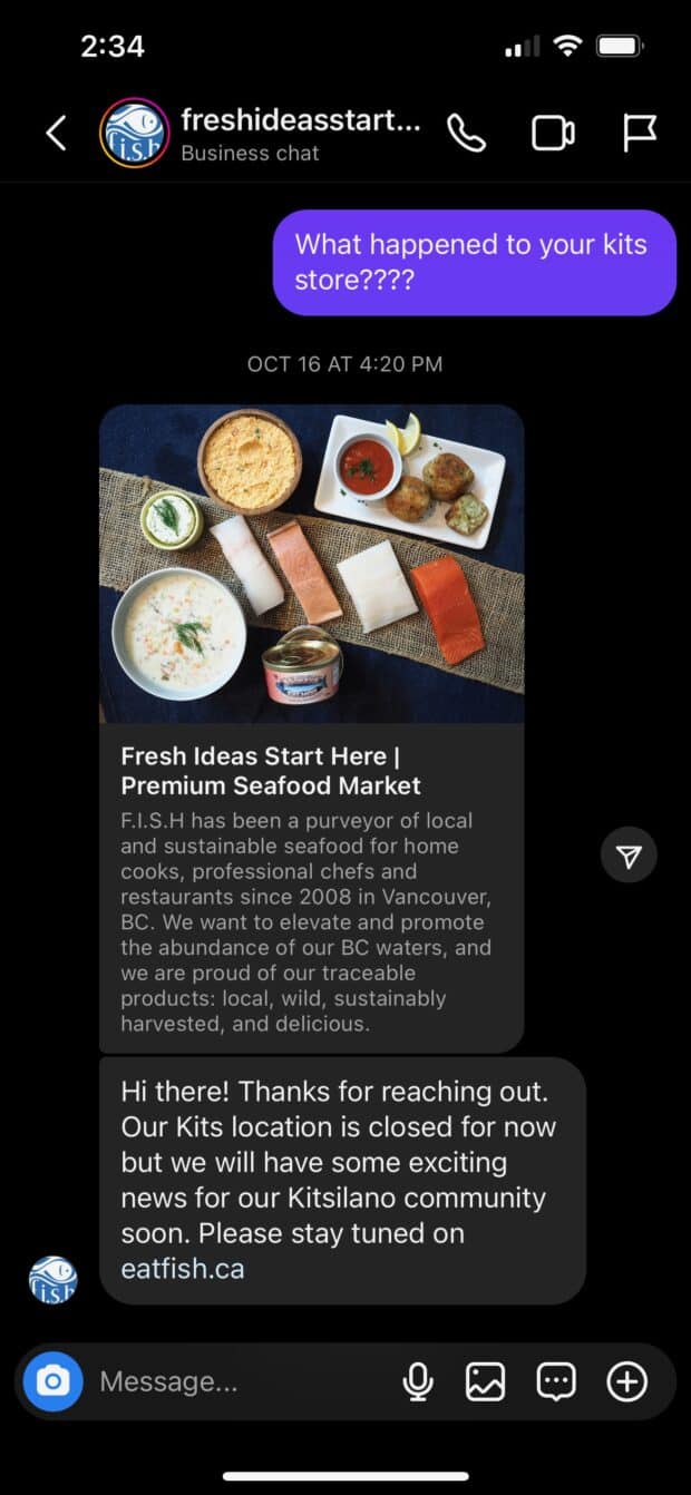 Fresh Ideas Start Here Instagram DMs