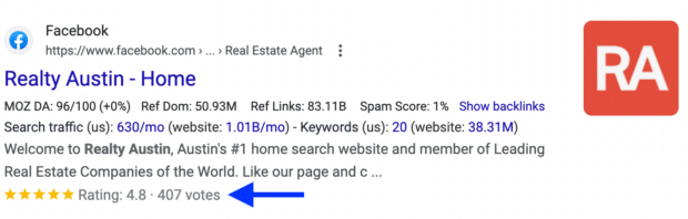 Realty Austin five star ratings