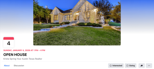 Open House Facebook Event