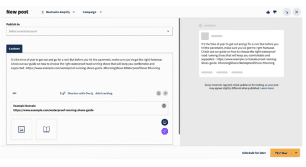 new post via Hootsuite Composer