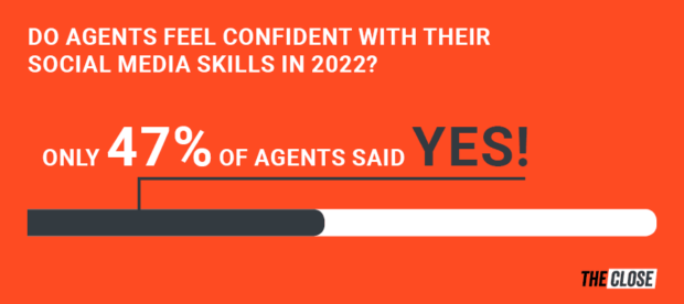 do agents feel confident with their social media skills in 2022?