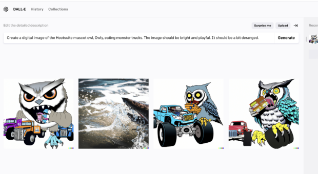 DALL-E 2 digital image generator Hootsuite Owly