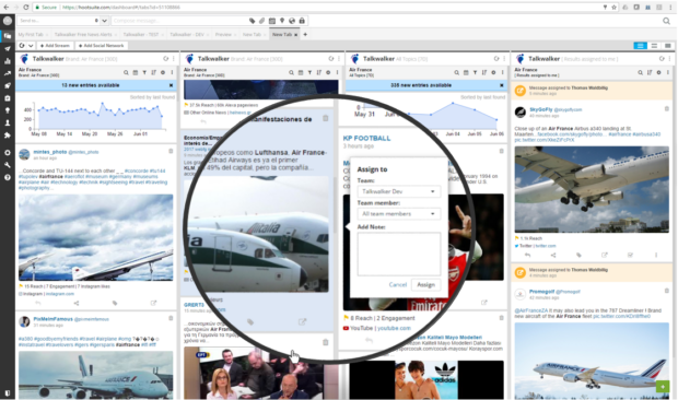 Talkwalker social listening options