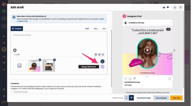 Canva Template Hootsuite Composer