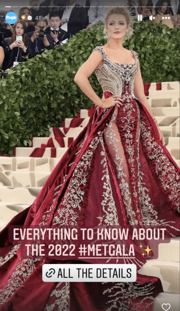 link in story everything to know about the 2022 Met Gala with Blake Lively posing in a dress