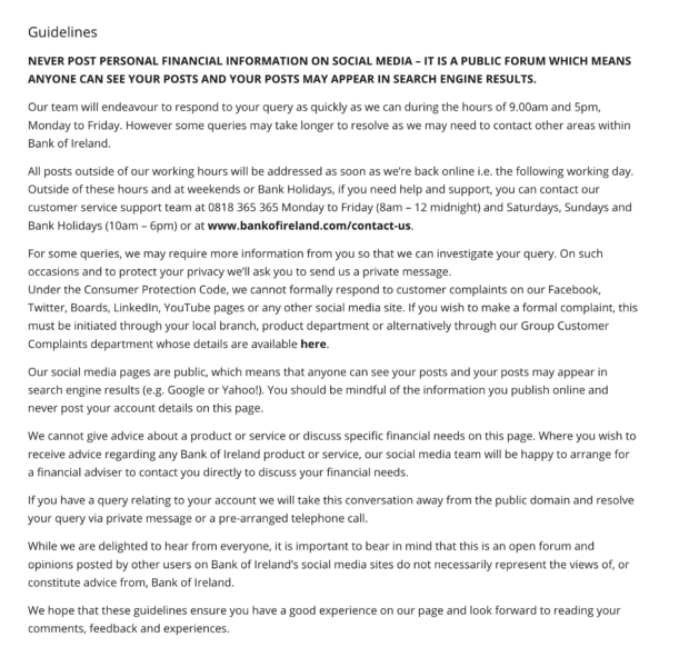 bank of ireland privacy policy