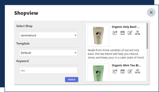 Shopview online shop integration with Hootsuite