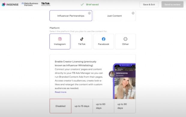 Insense creator management platform Instagram influencer partnerships