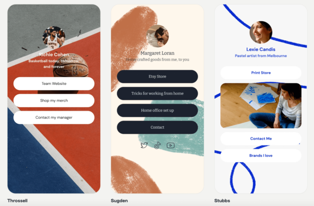 Linktree custom landing page centralized content and links