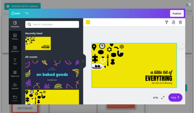 Canva design and upload creative assets