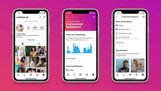 Instagram features professional dashboard