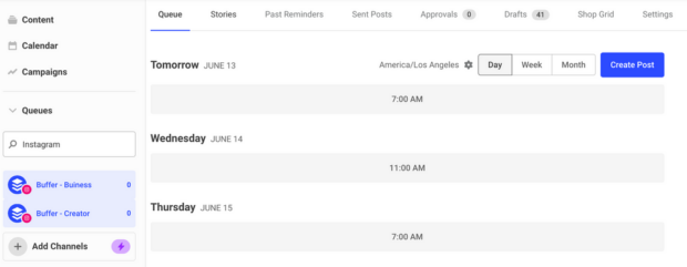 Buffer scheduling platform