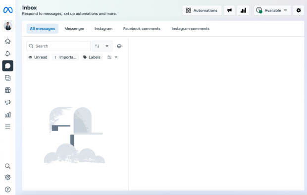 Meta Business Suite Inbox dashboard