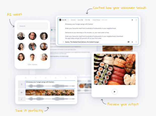 Murf is an AI marketing tool that generates realistic human voices for voiceover