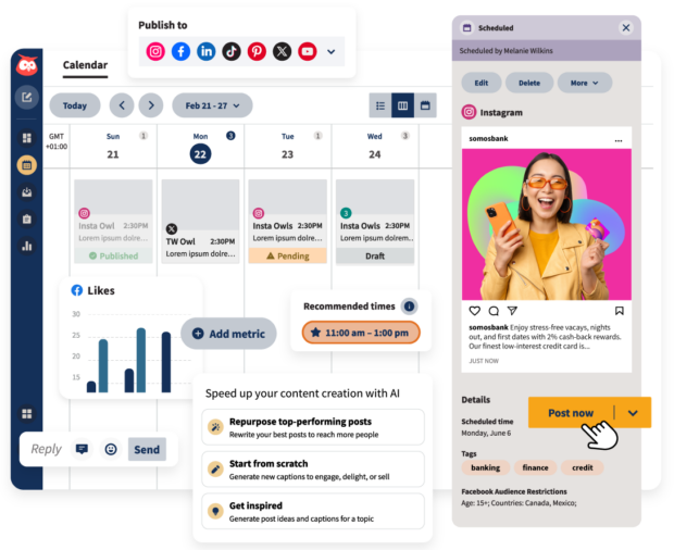 Hootsuite dashboard overview