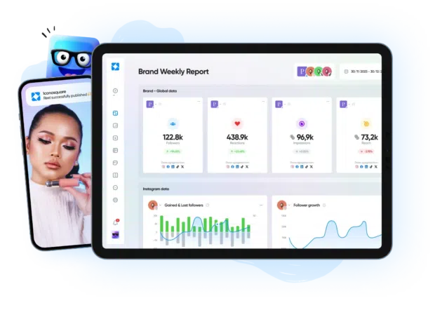 Iconosquare brand weekly report