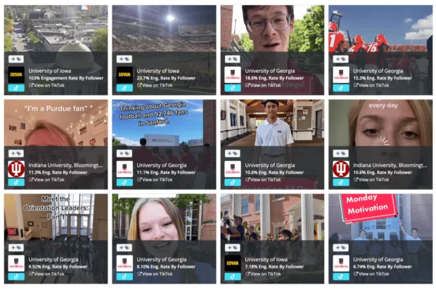 Rival IQ competitor reports American universities