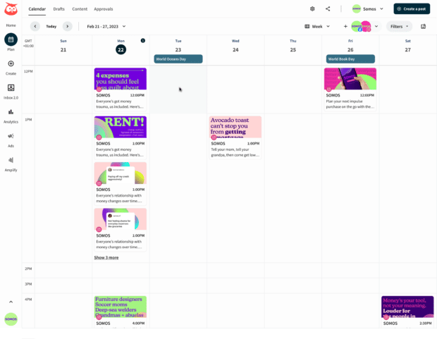 hootsuite visual planner calendar