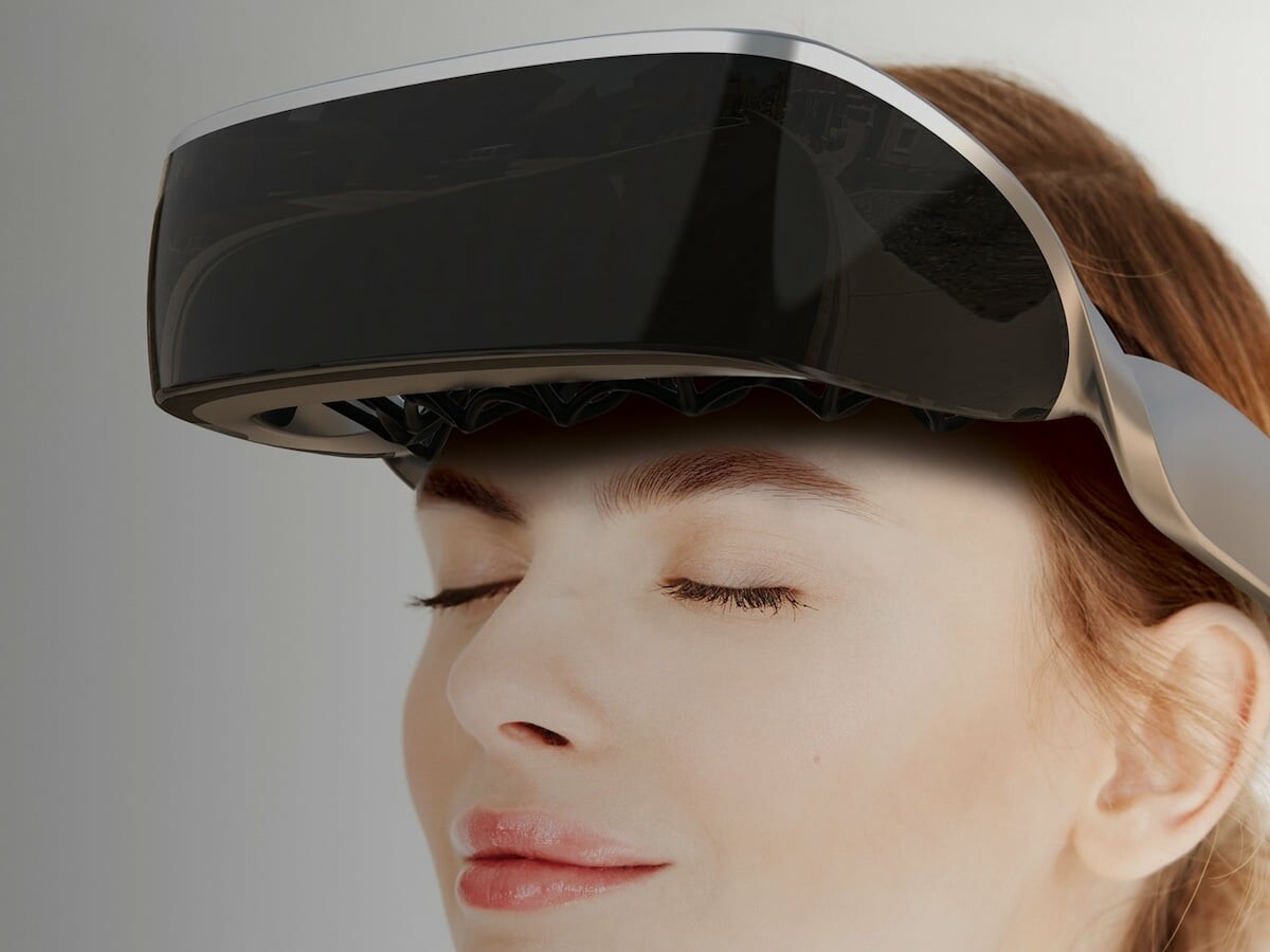 Dotlumen Glasses AI haptic headset helps visually impaired individuals perceive obstacles