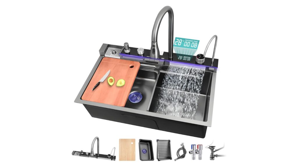 MWIDCIEW Smart Waterfall Kitchen Sink