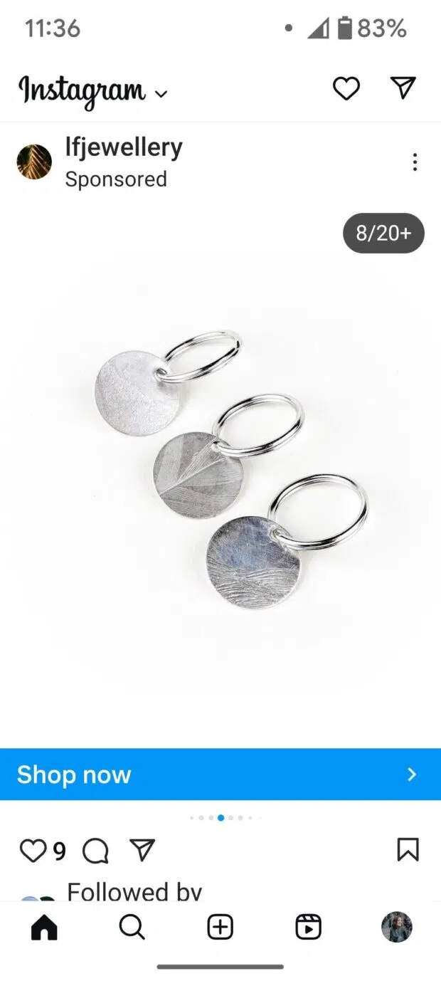 LF Jewellery sponsored ad shop now