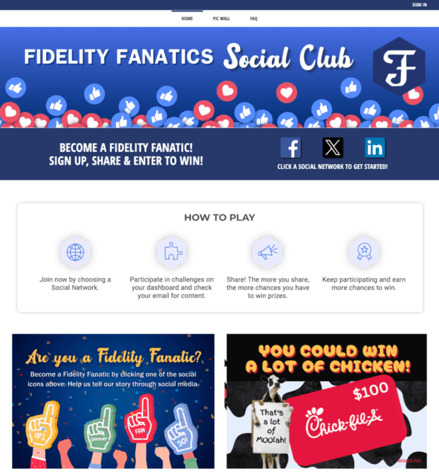 SocialToaster Fidelity Fanatics social club