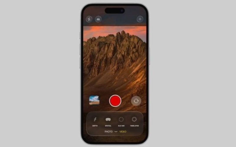 VisionOS-style camera app