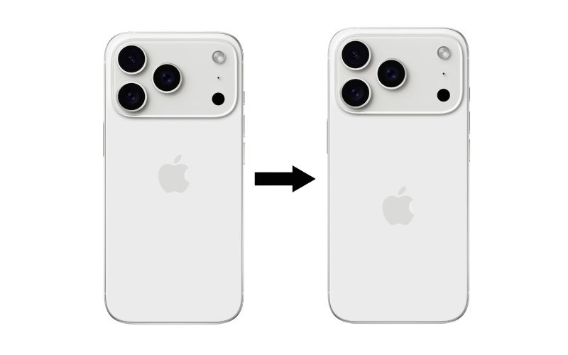 iPhone 17 Pro design: logo moves lower.
